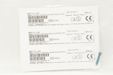 Acumed COL-3180 Congruent Plate System 3.5mm x 18.0mm Locking Cortical Screw
